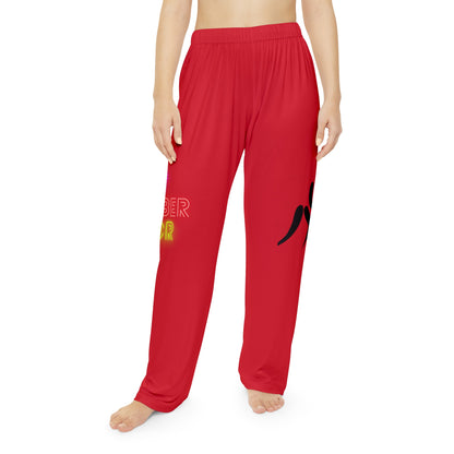 Pambabaeng Pajama Pants: Wrestling Dark Red 