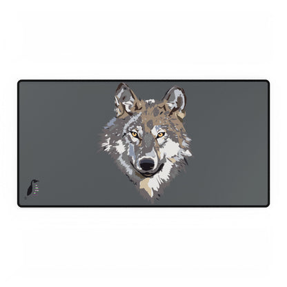 Desk Mats: Wolves Dark Grey