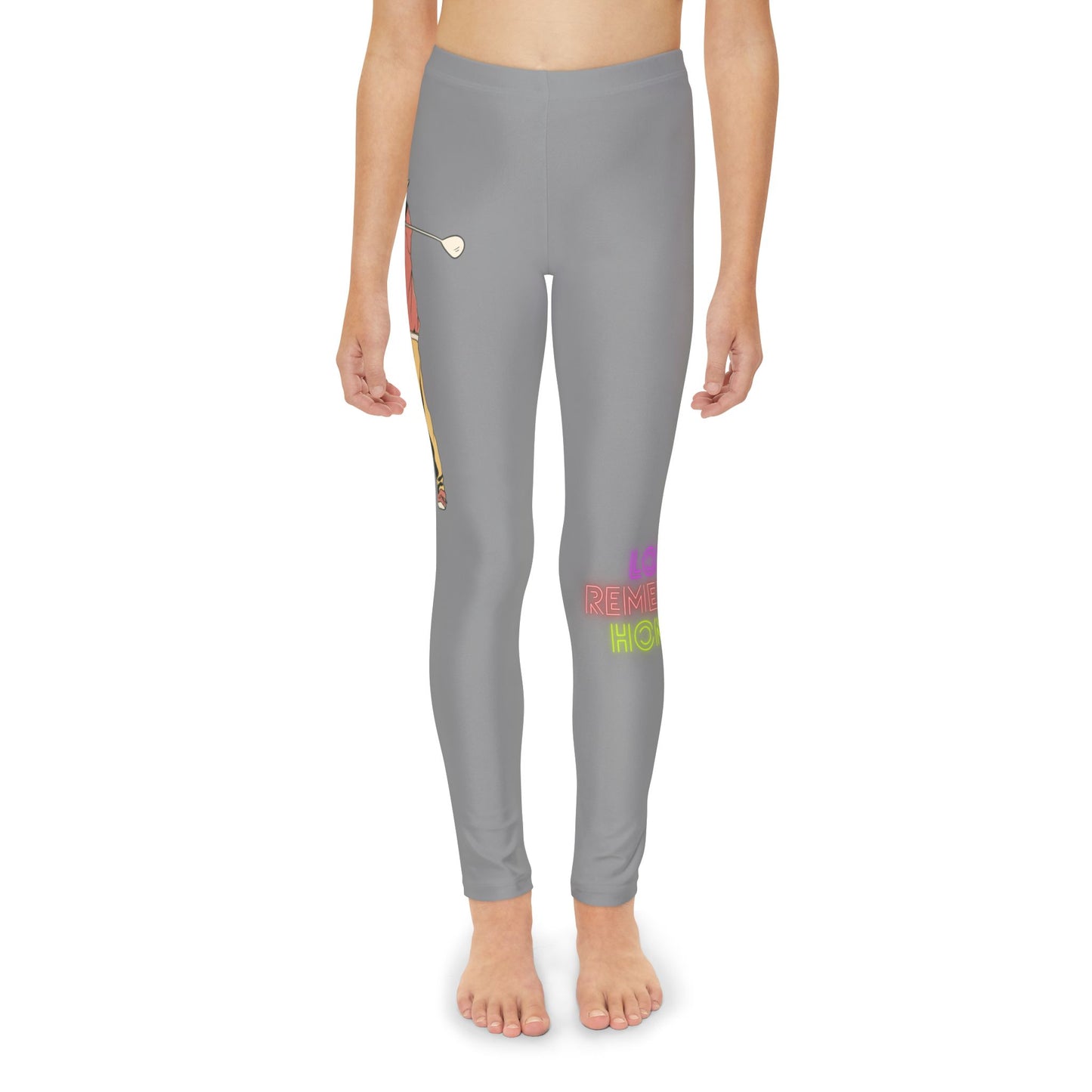 Youth Full-Length Leggings: Golf Grey