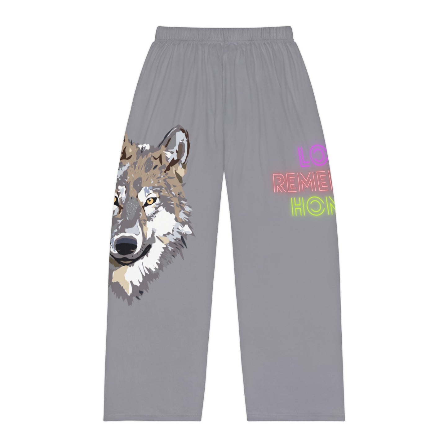 Men's Pajama Pants: Wolves Grey