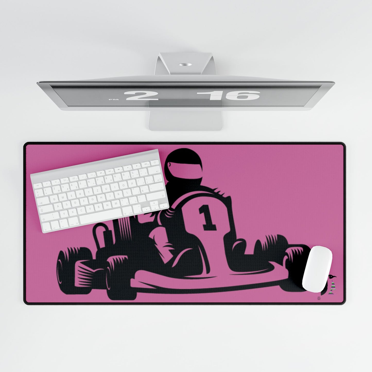 Desk Mats: Racing Lite Pink