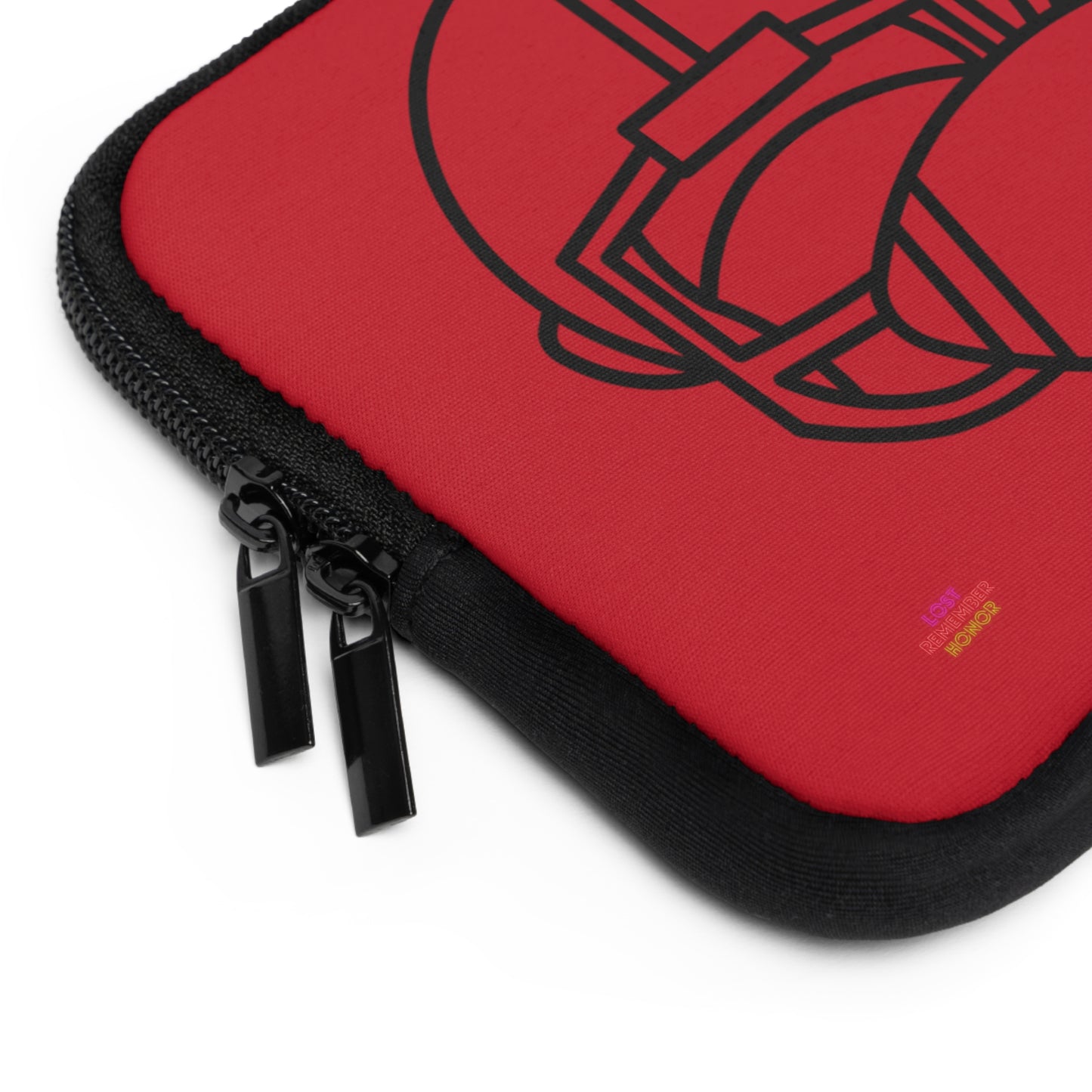 Laptop Sleeve: Football Dark Red