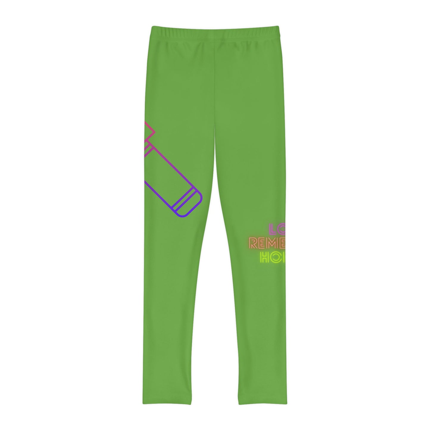 Youth Full-Length Leggings: Music Green