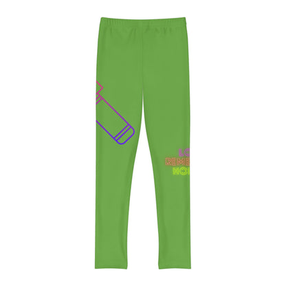 Youth Full-Length Leggings: Music Green