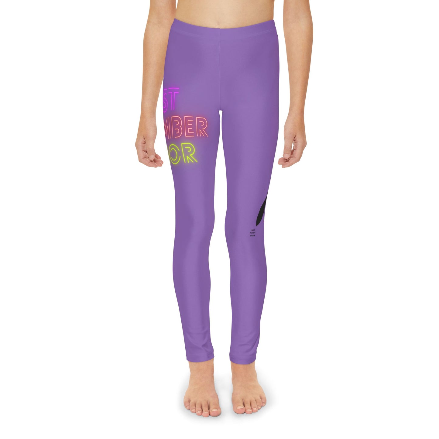 Youth Full-Length Leggings: Lost Remember Honor Lite Purple