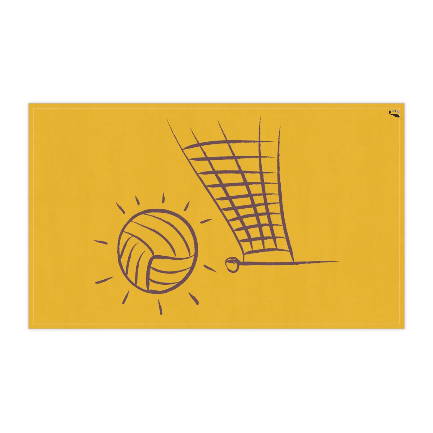 Kitchen Towel: Volleyball Yellow