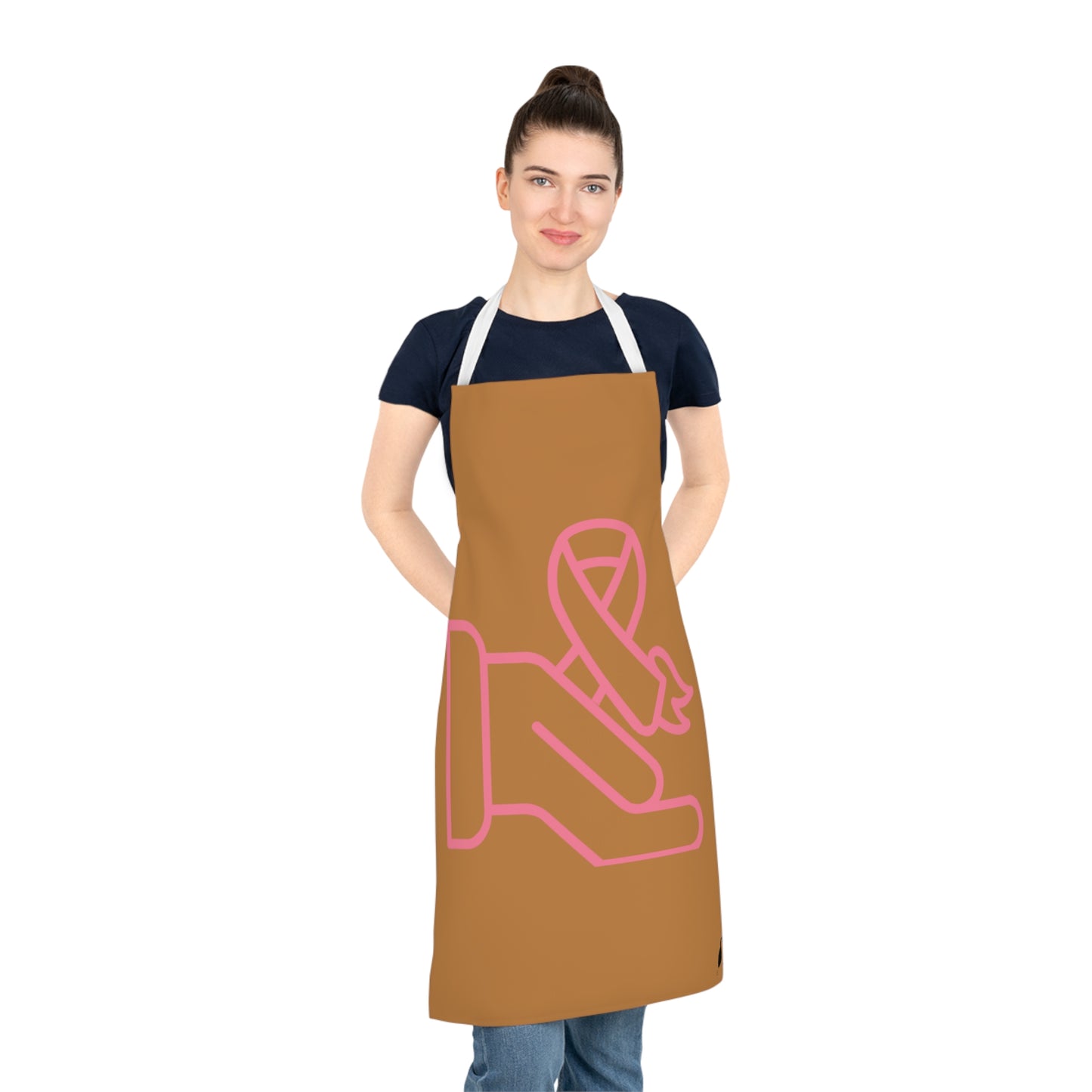 Adult Apron: Fight Cancer Lite Brown