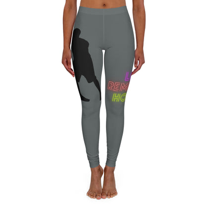 Women's Spandex Leggings: Basketball Dark Grey