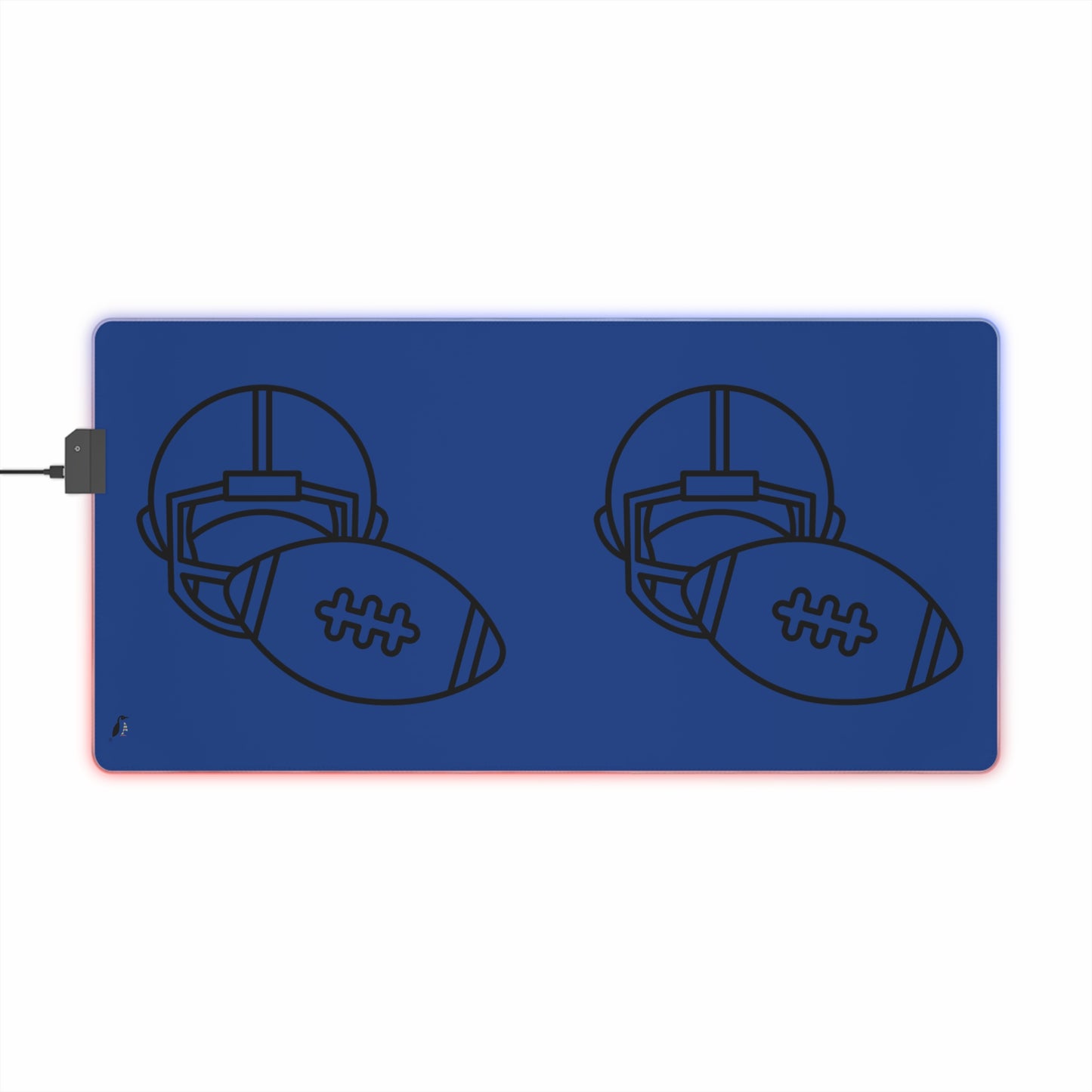 LED Gaming Mouse Pad: Football Dark Blue