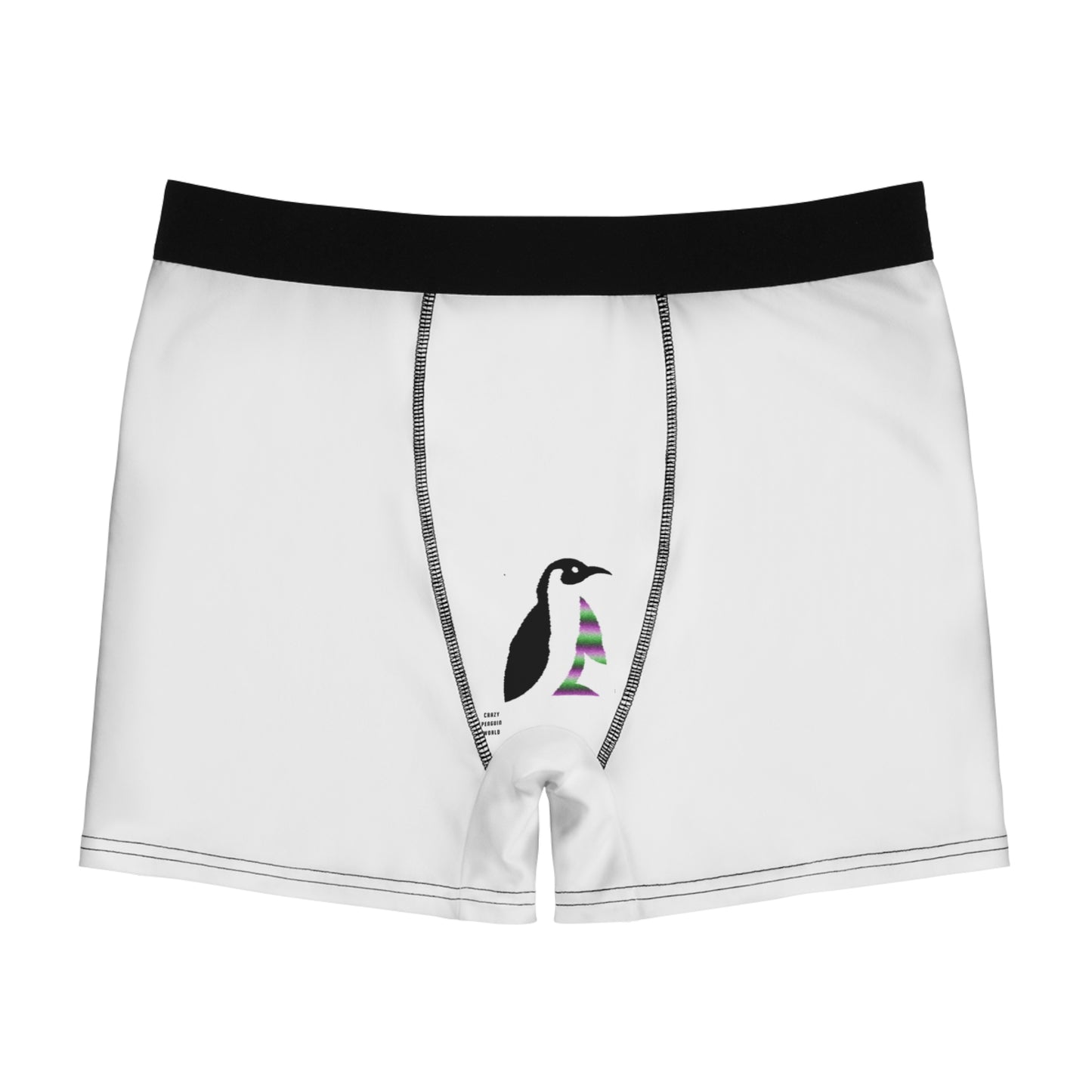 Men's Boxer Briefs: Racing: White