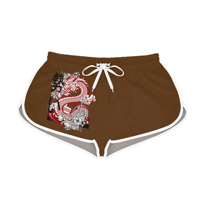 Women's Relaxed Shorts: Dragons Brown