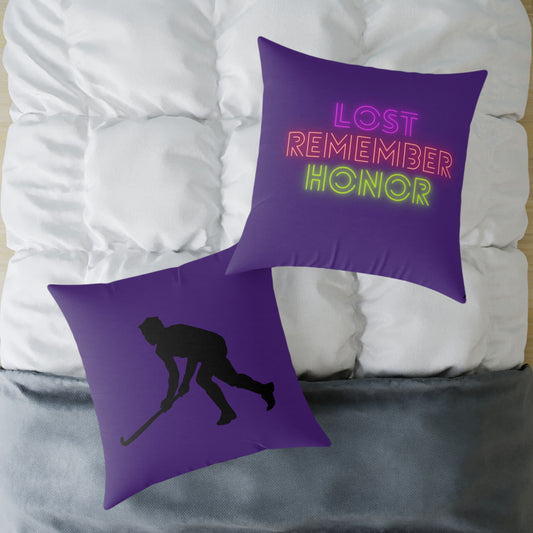Spun Polyester Pillow: Hockey Purple