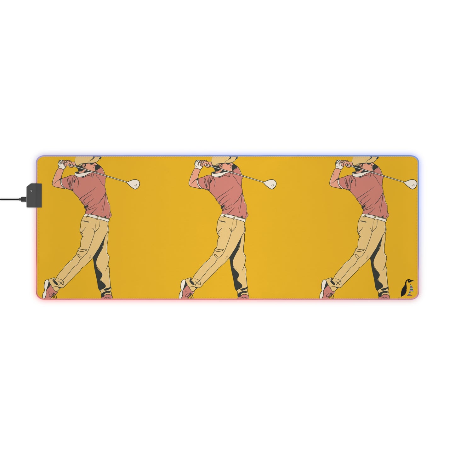 LED Gaming Mouse Pad: Golf Yellow