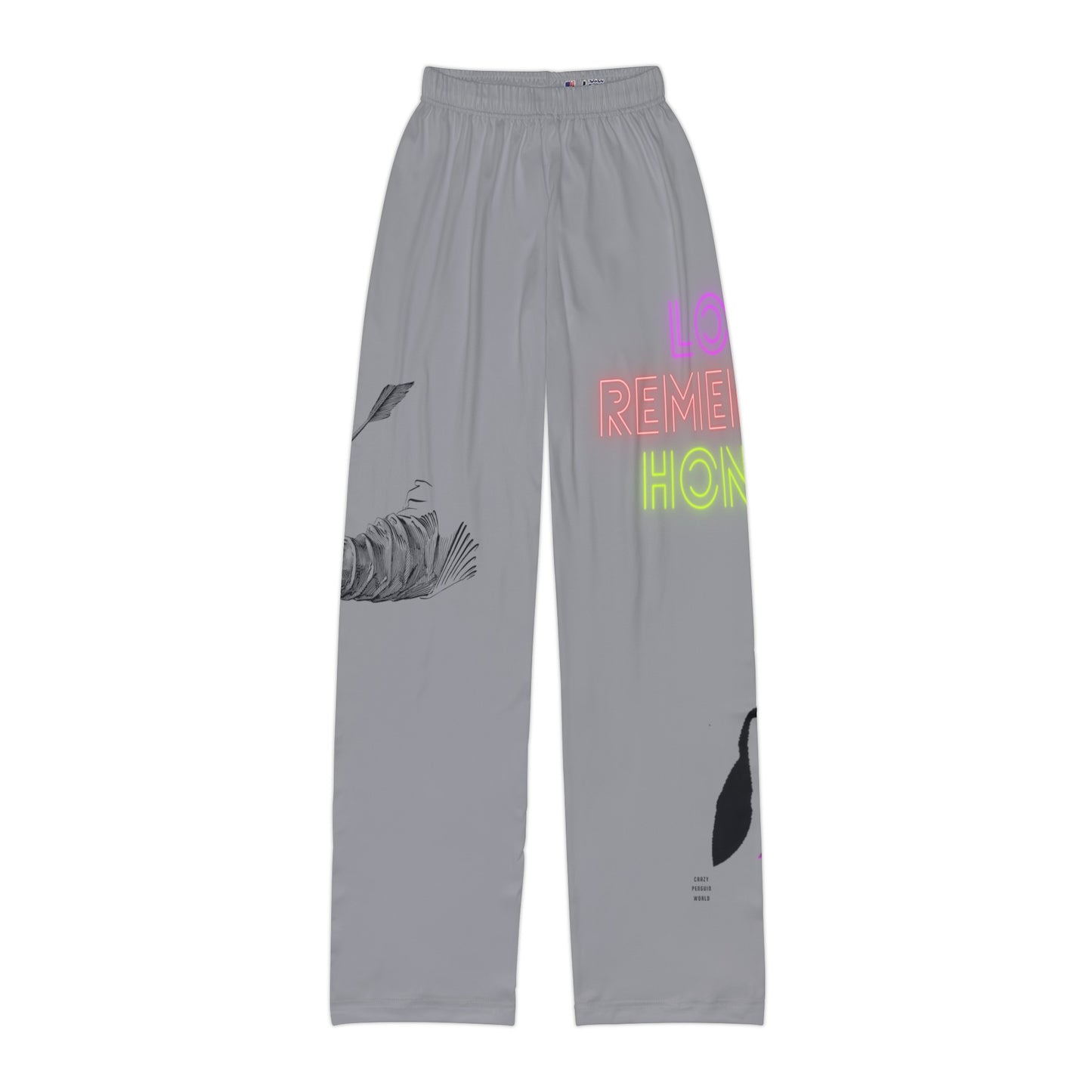 Kids Pajama Pants: Writing Grey