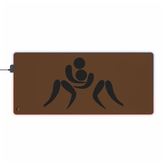 LED Gaming Mouse Pad: Wrestling Brown