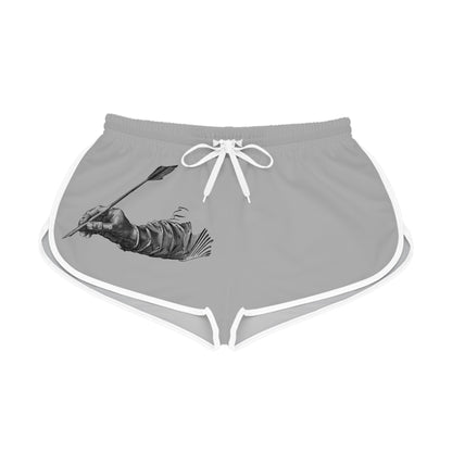 Women's Relaxed Shorts: Writing Lite Grey