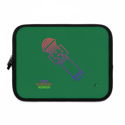 Laptop Sleeve: Music Dark Green