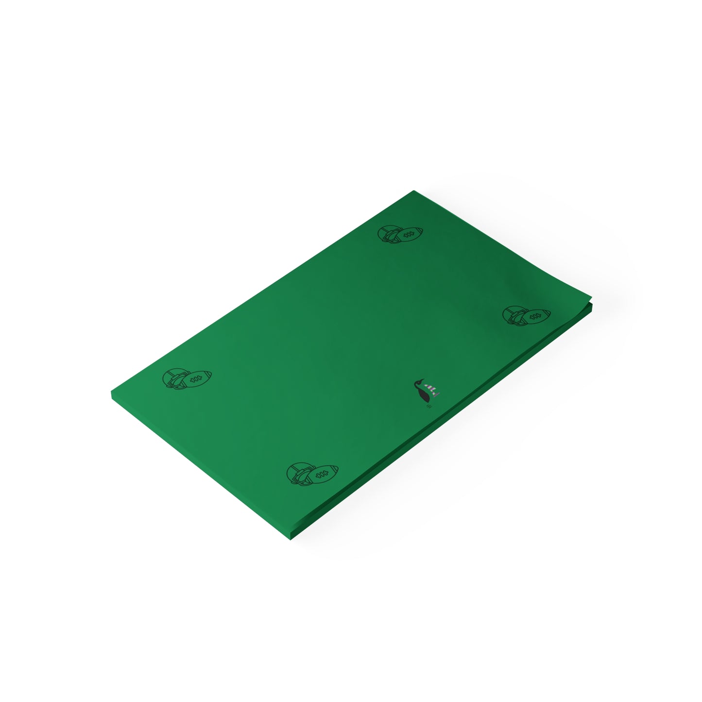 Post-it® Note Pads: Football Dark Green