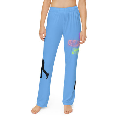 Kids Pajama Pants: Hockey Lite Blue