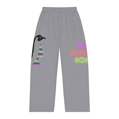 Women's Pajama Pants: Crazy Penguin World Logo Grey