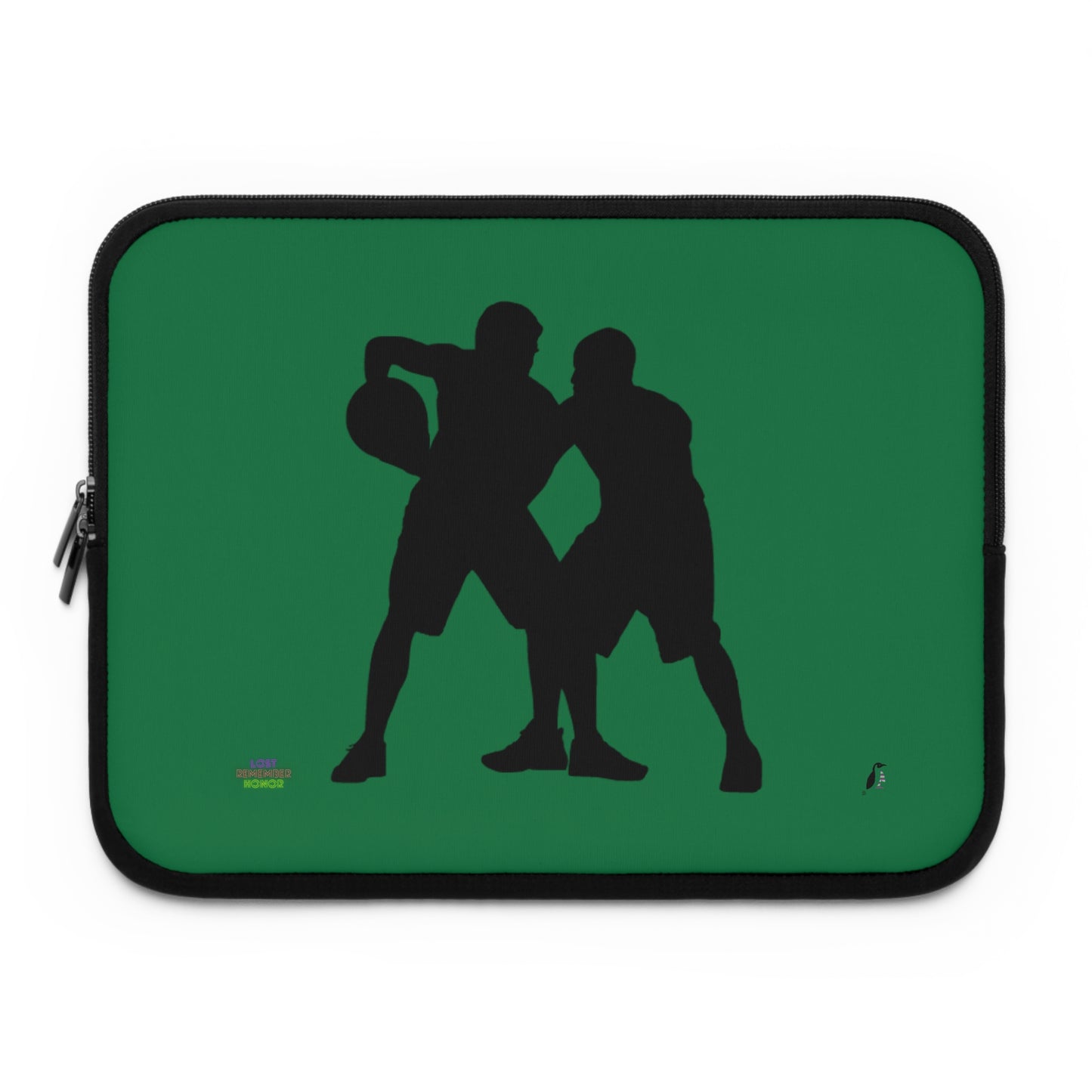 Laptop Sleeve: Basketball Dark Green