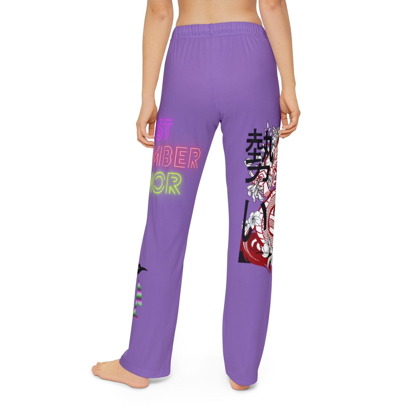 Kids Pajama Pants: Dragons Lite Purple