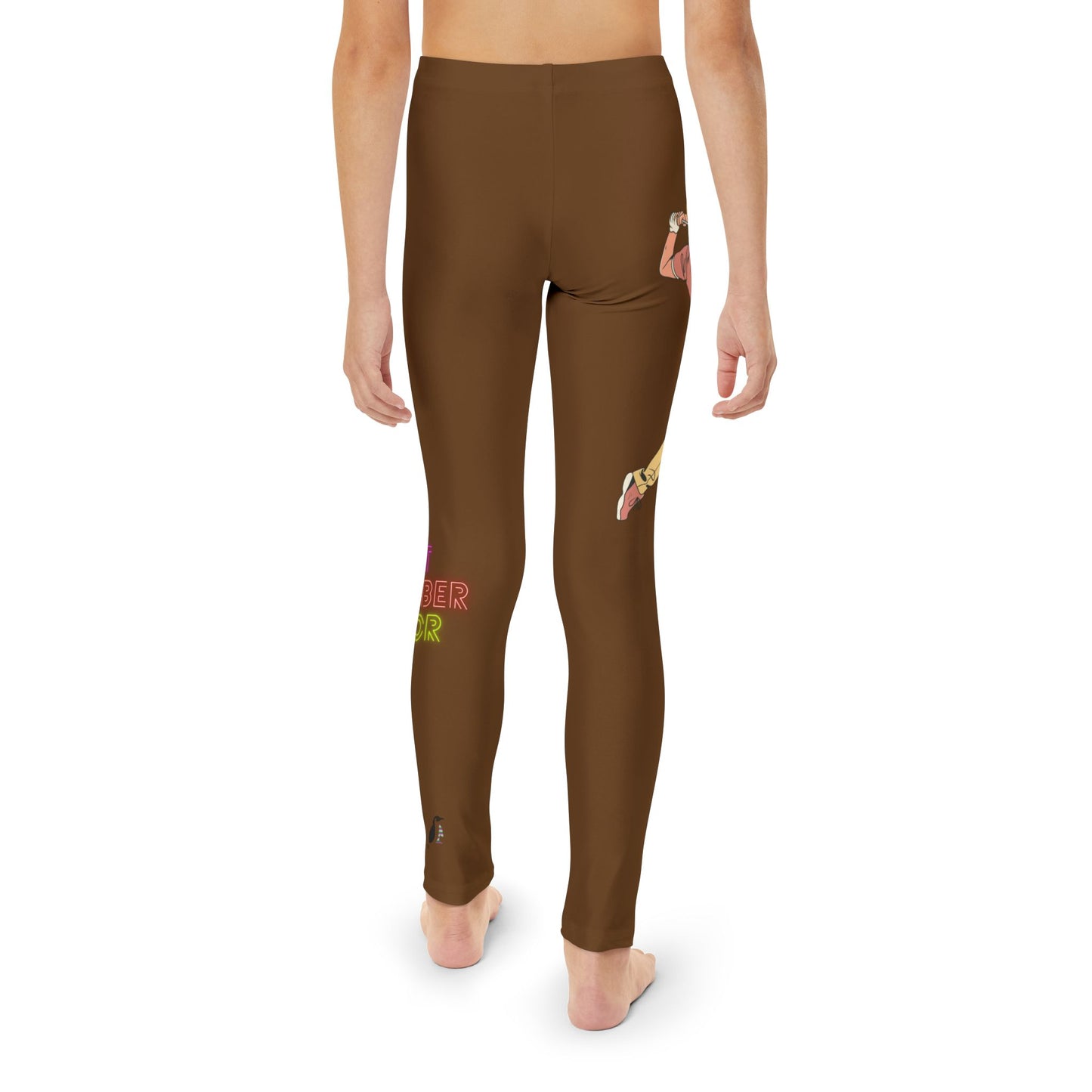 Youth Full-Length Leggings: Golf Brown