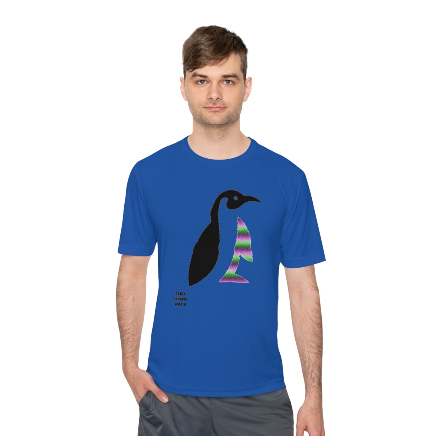 Moisture Wicking Tee: Crazy Penguin World Logo #3