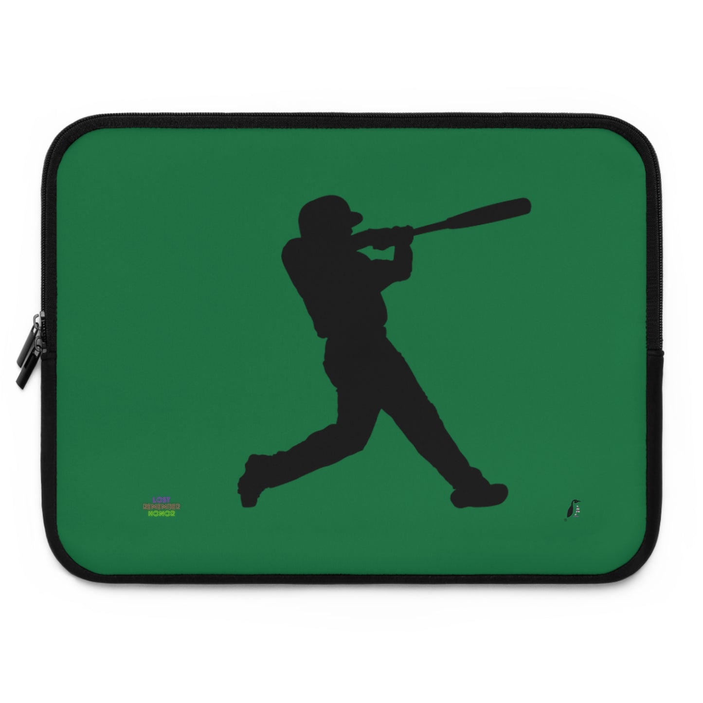 Laptop Sleeve: Baseball Dark Green