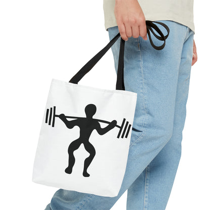 Tote Bag: Weightlifting White