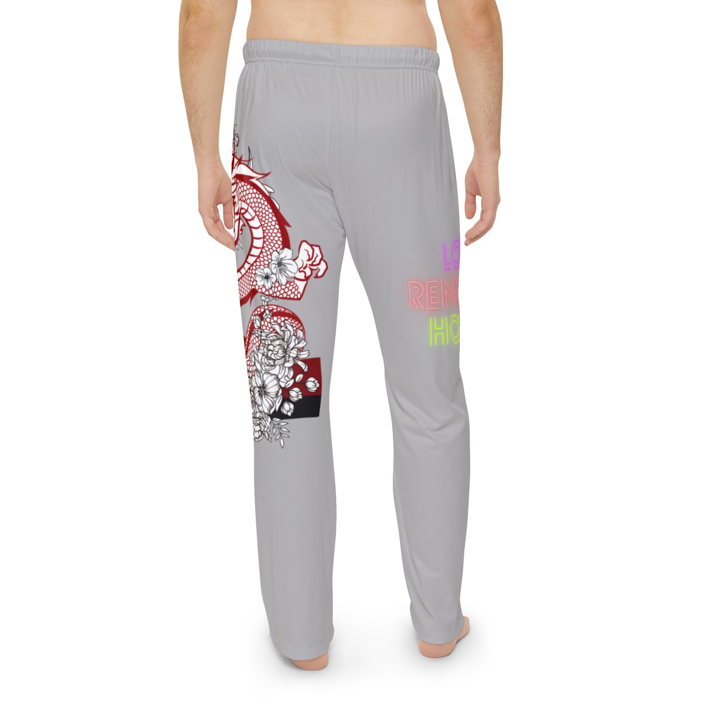 Men's Pajama Pants: Dragons Lite Grey