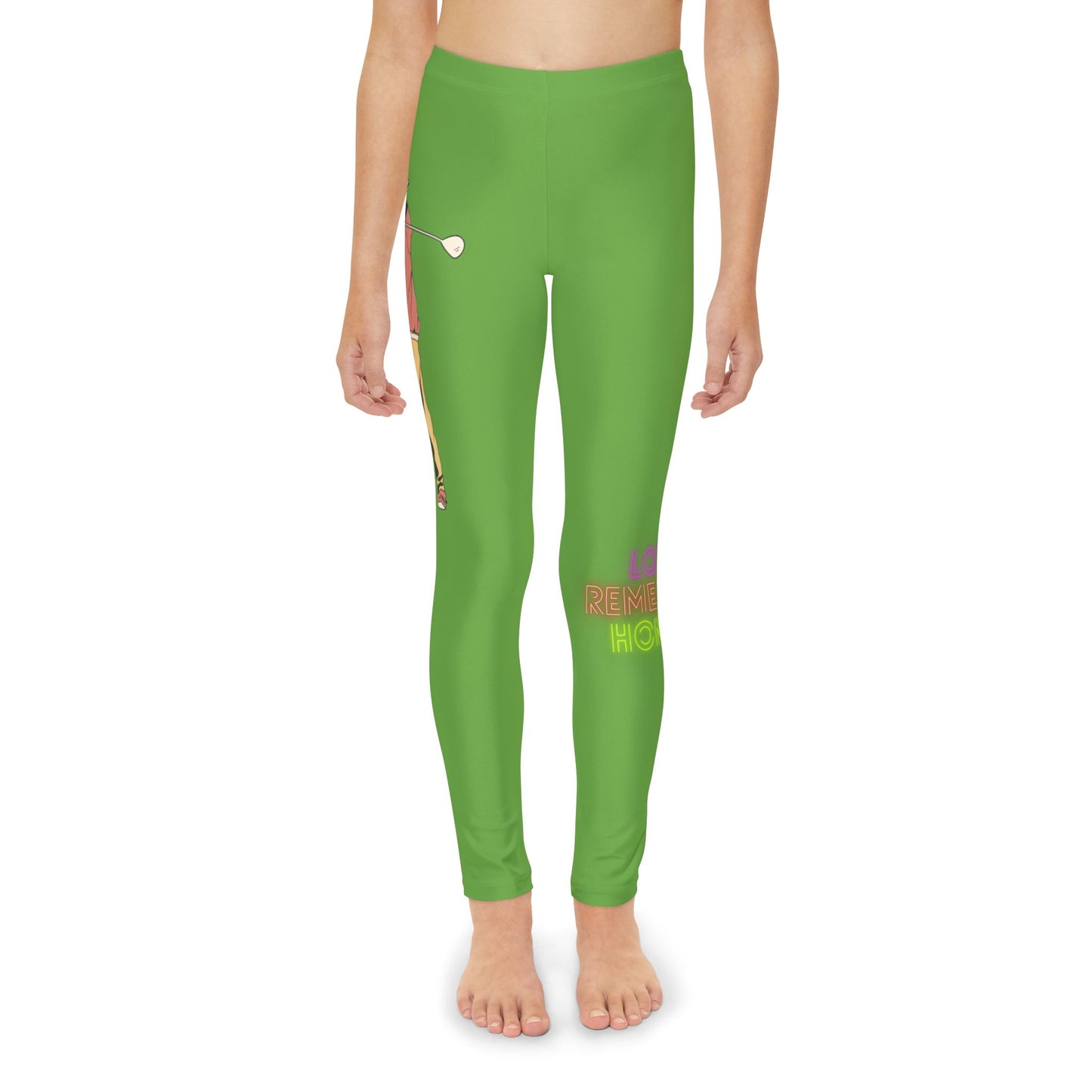 Youth Full-Length Leggings: Golf Green