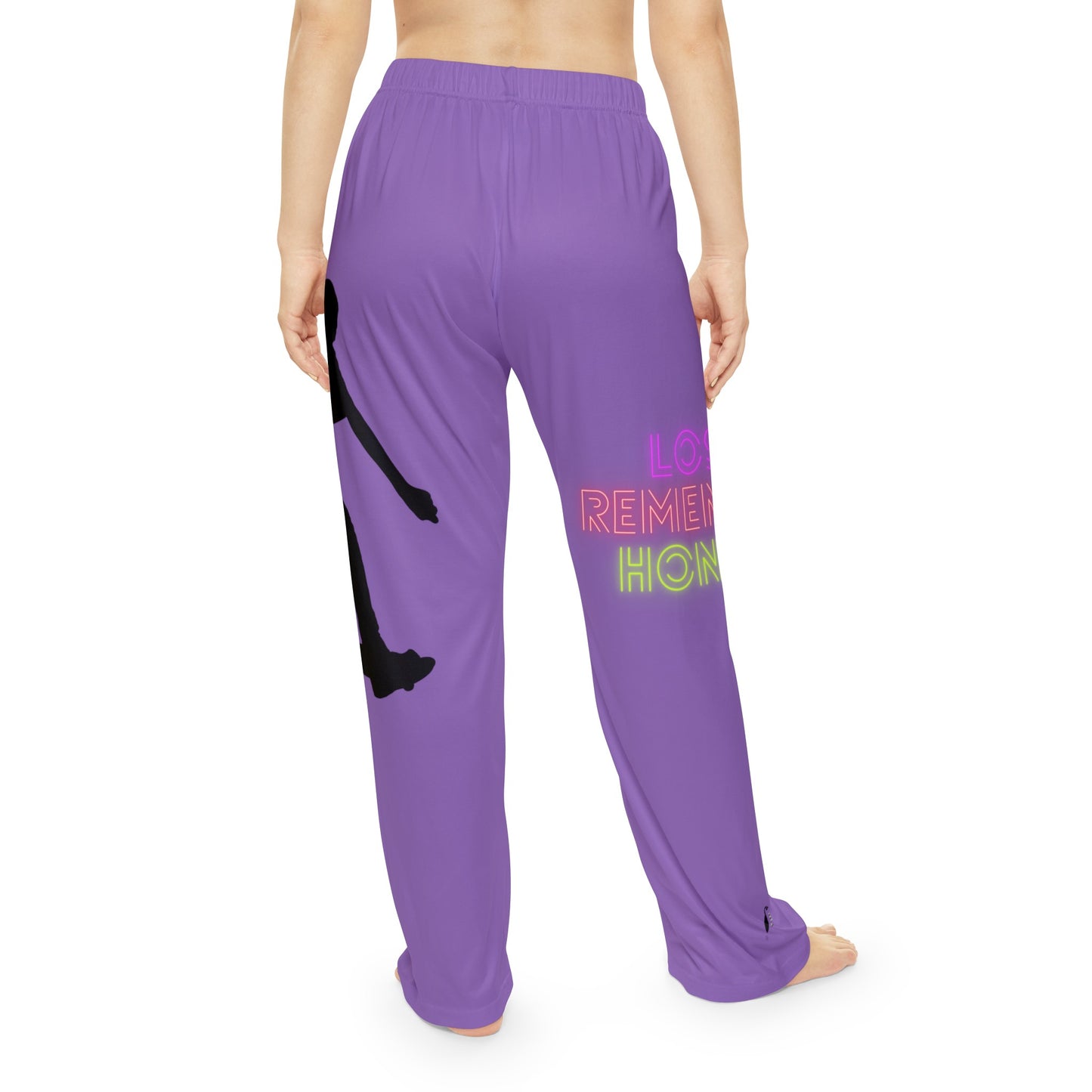 Pambabaeng Pajama Pants: Skateboarding Lite Purple