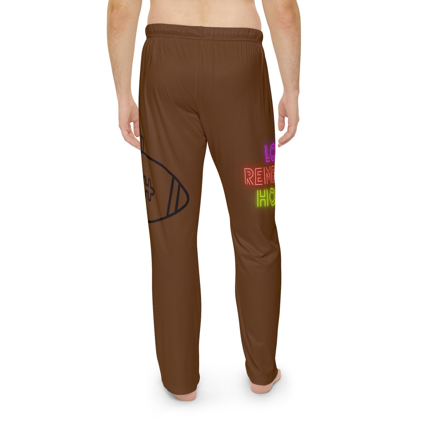 Men's Pajama Pants: Football Brown