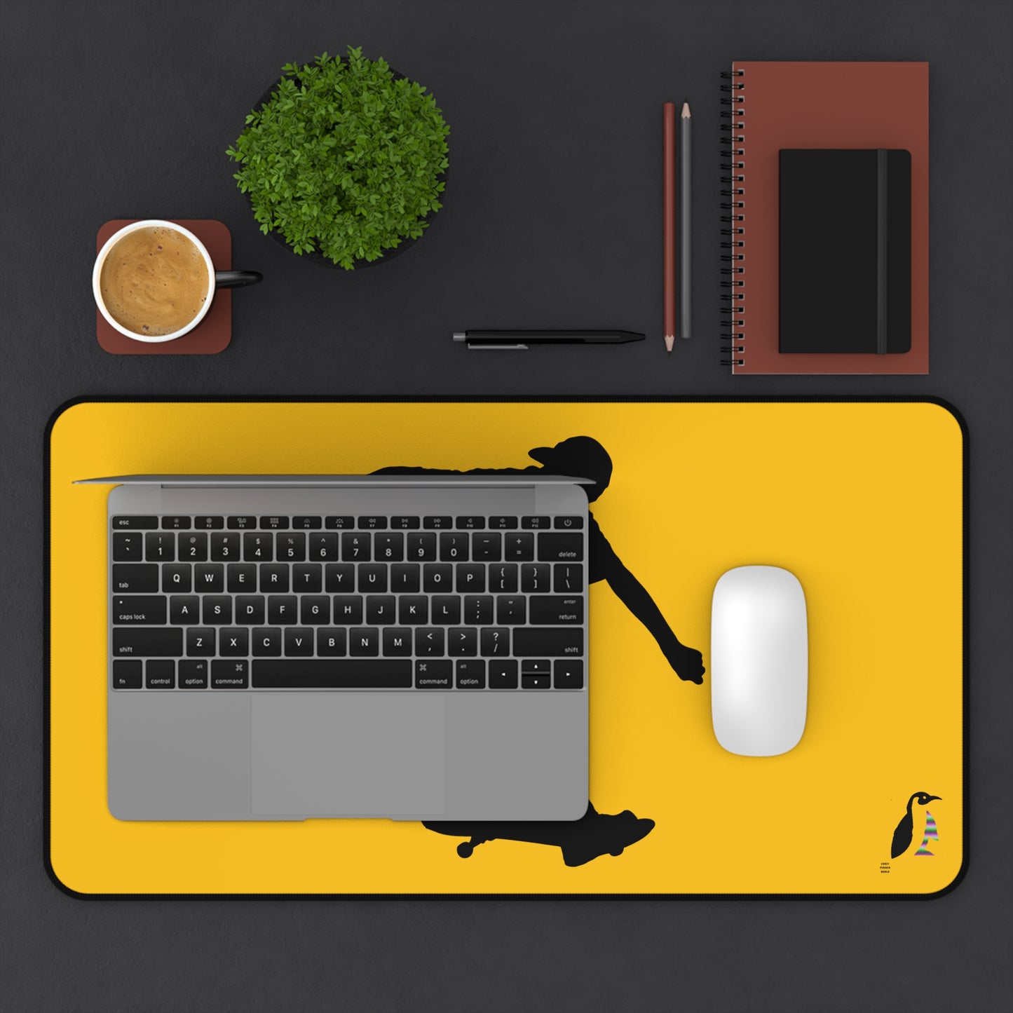 Desk Mat: Skateboarding Yellow