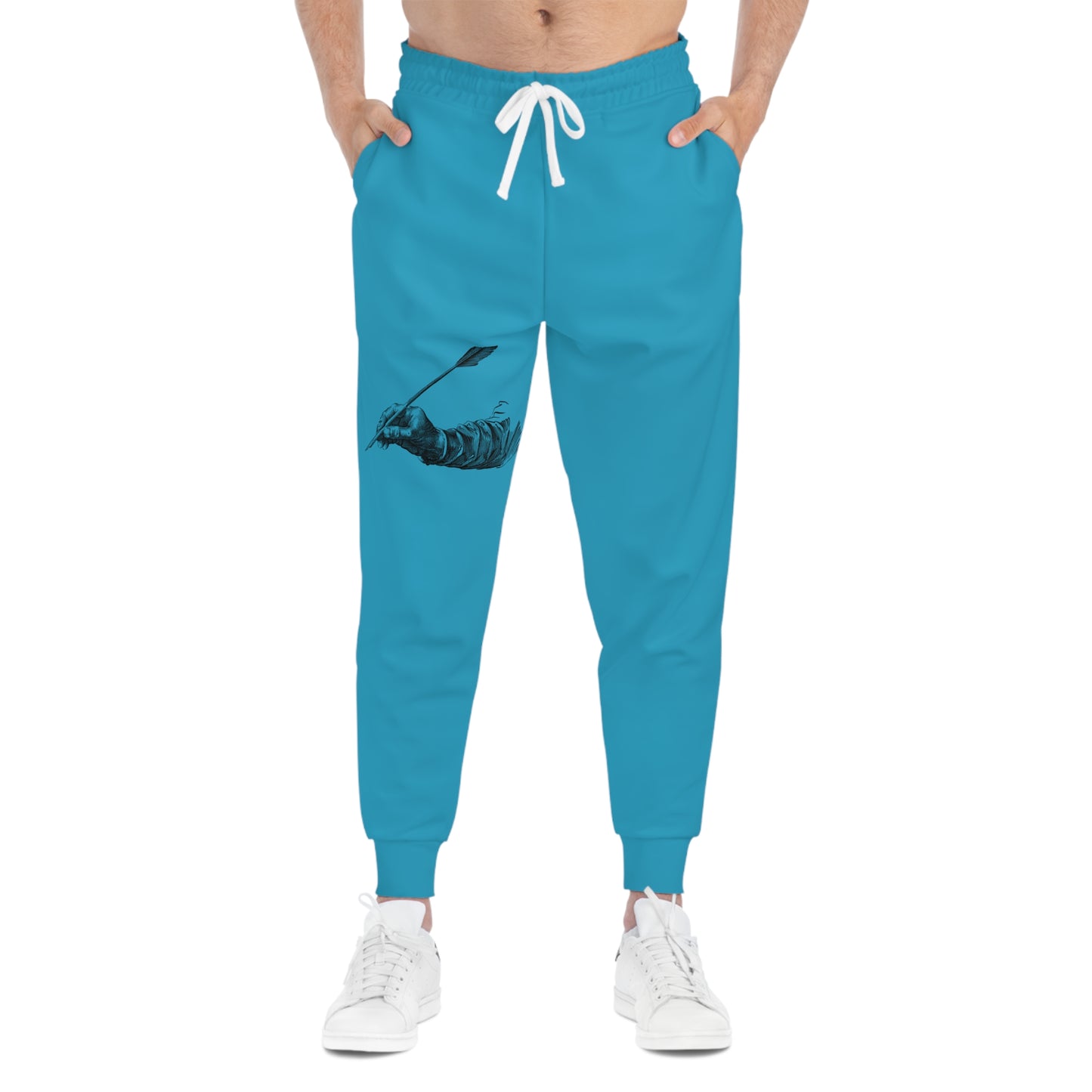 Athletic Joggers: Writing Turquoise