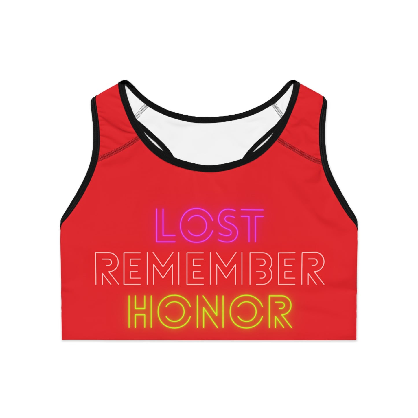 Sports Bra: Lost Remember Honor Red