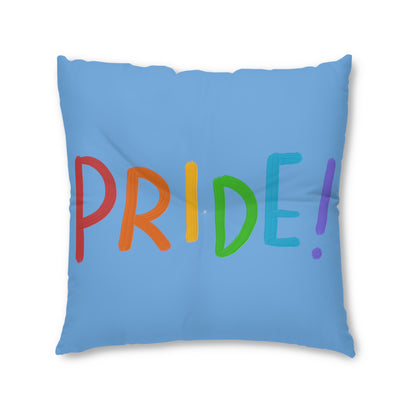 Tufted Floor Pillow, Square: LGBTQ Pride Lite Blue