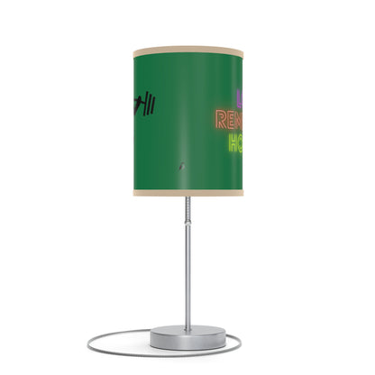 Lamp on a Stand, US|CA plug: Weightlifting Dark Green