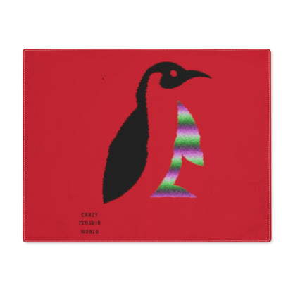 Placemat, 1pc: Crazy Penguin World Logo Dark Red