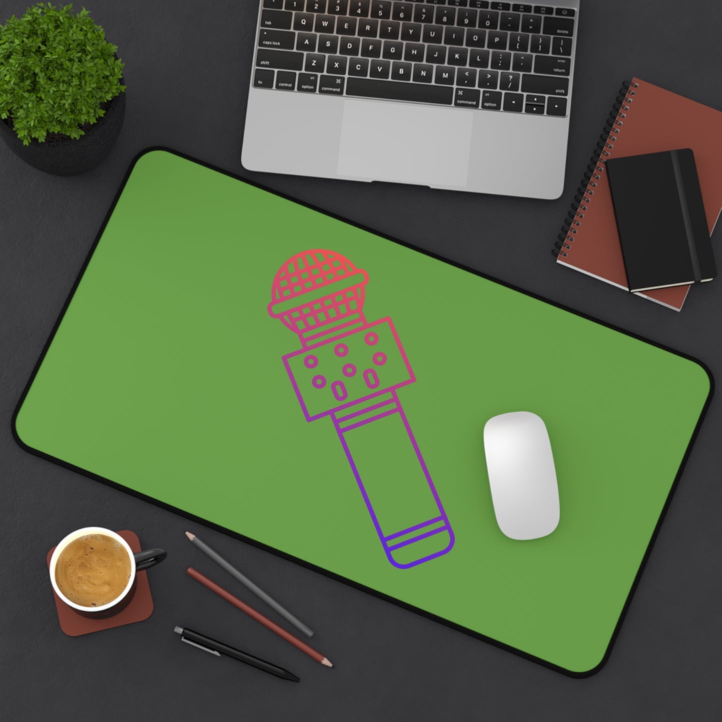 Desk Mat: Music Green