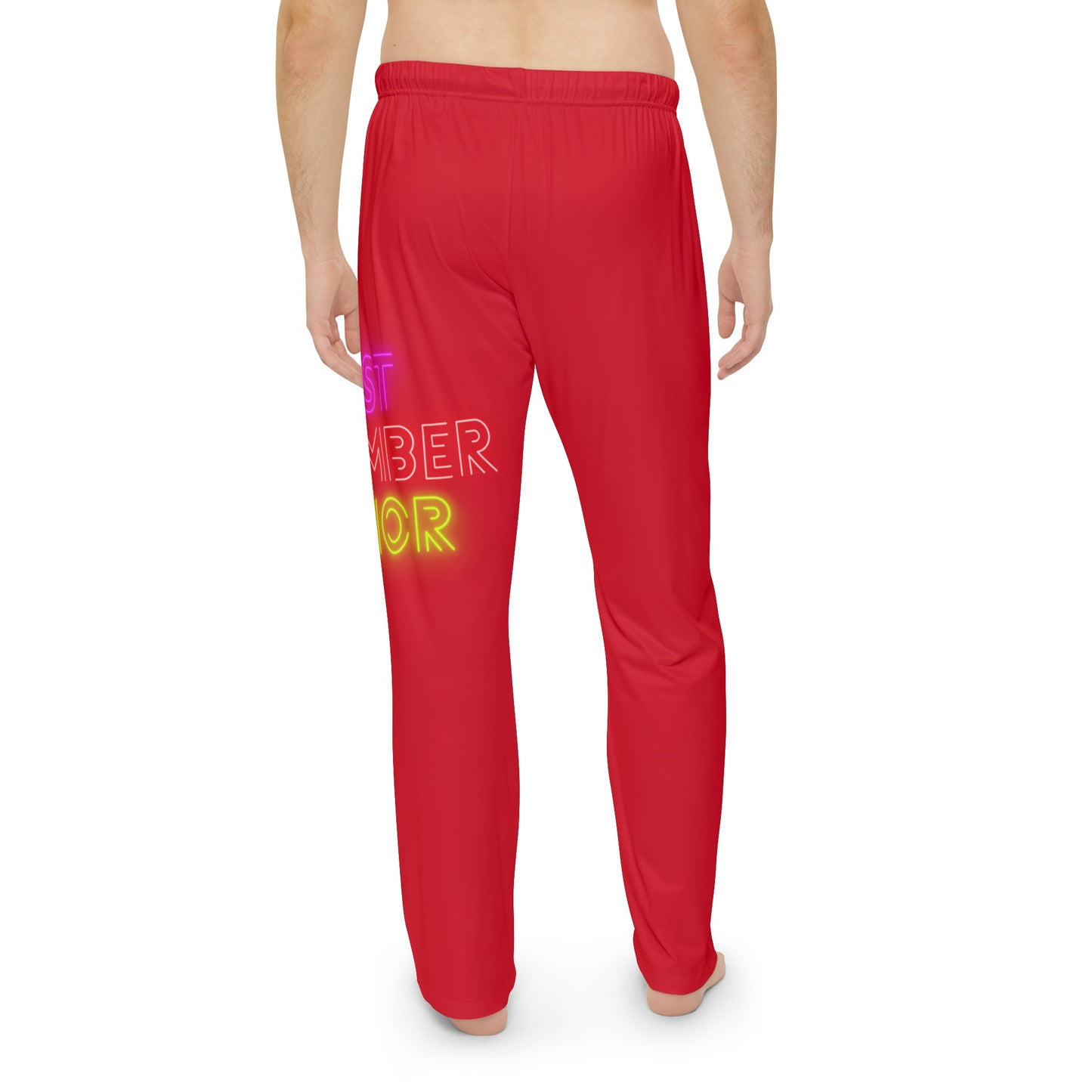 Men's Pajama Pants: Lost Remember Honor Dark Red