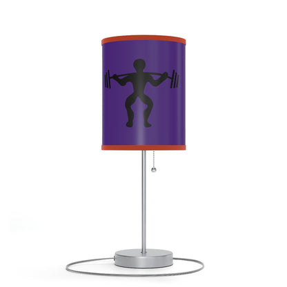 Lamp on a Stand, US|CA plug: Weightlifting Purple