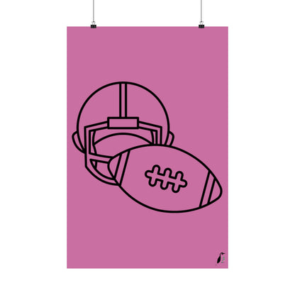 Premium Matte Vertical Posters: Football Lite Pink