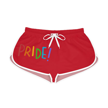 Women's Relaxed Shorts: LGBTQ Pride Dark Red