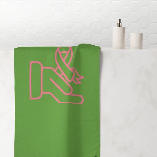 Mink-Cotton Towel: Fight Cancer Green