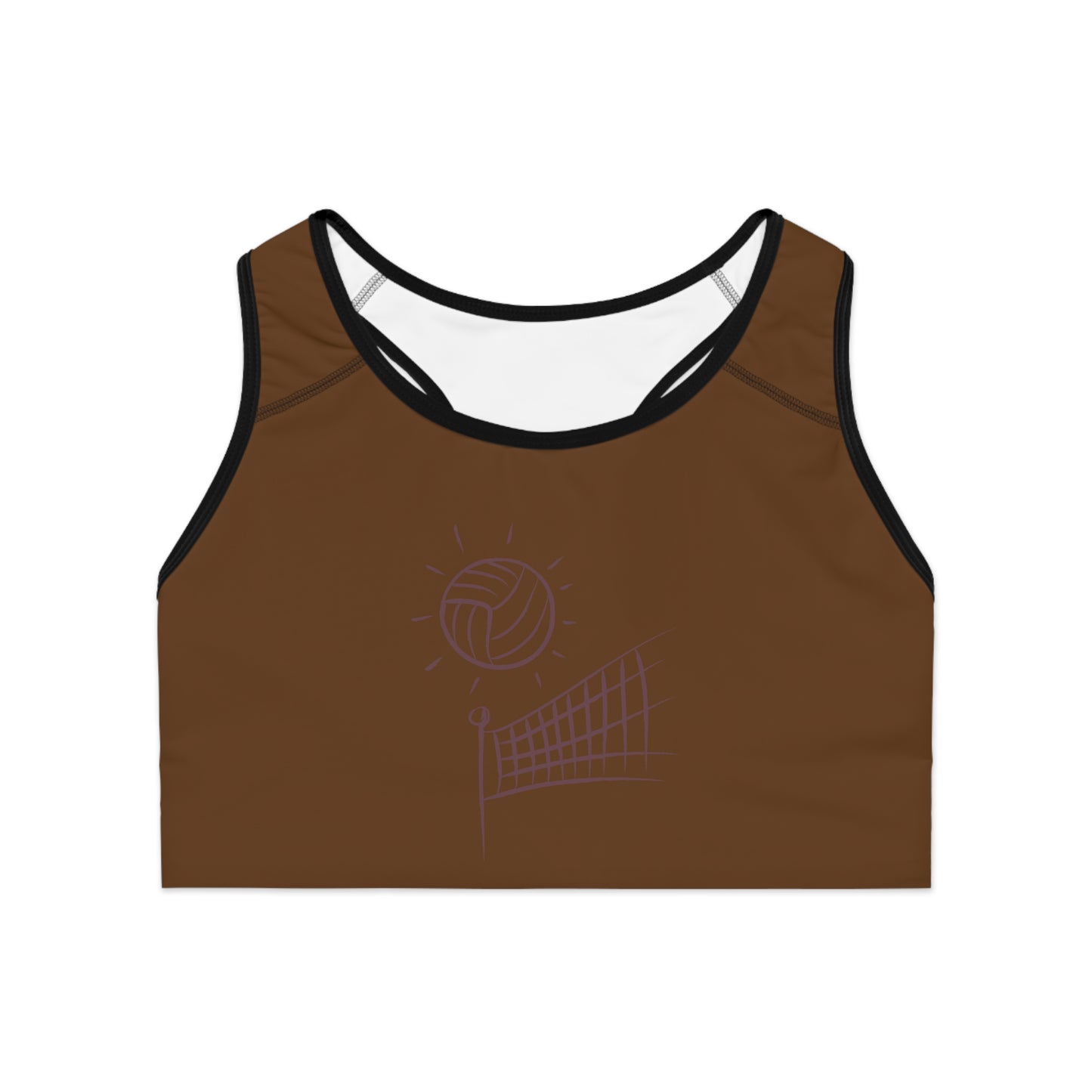 Sports Bra: Volleyball Brown