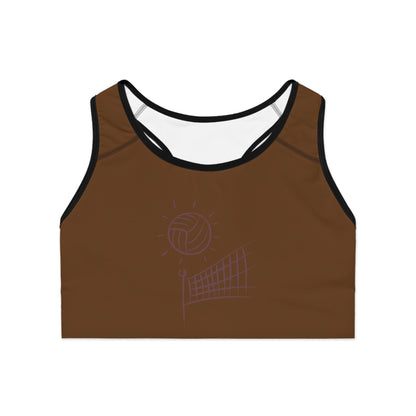 Sports Bra: Volleyball Brown