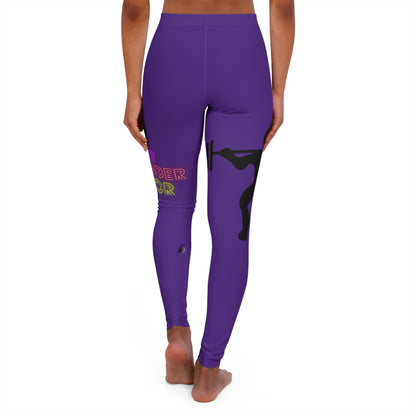 Women's Spandex Leggings: Weightlifting Purple