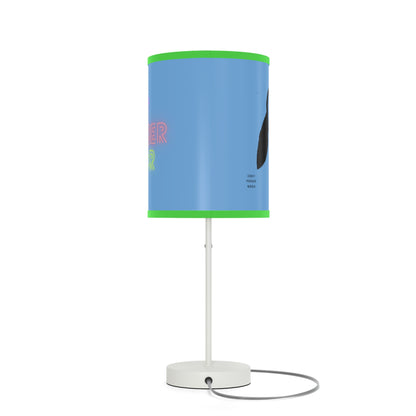 Lamp on a Stand, US|CA plug: Crazy Penguin World Logo Lite Blue